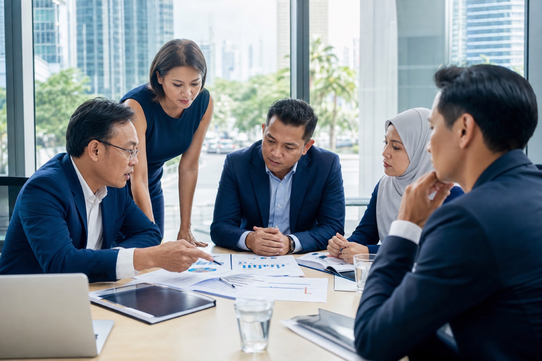 Southeast Asian business leaders planning a regional market entry